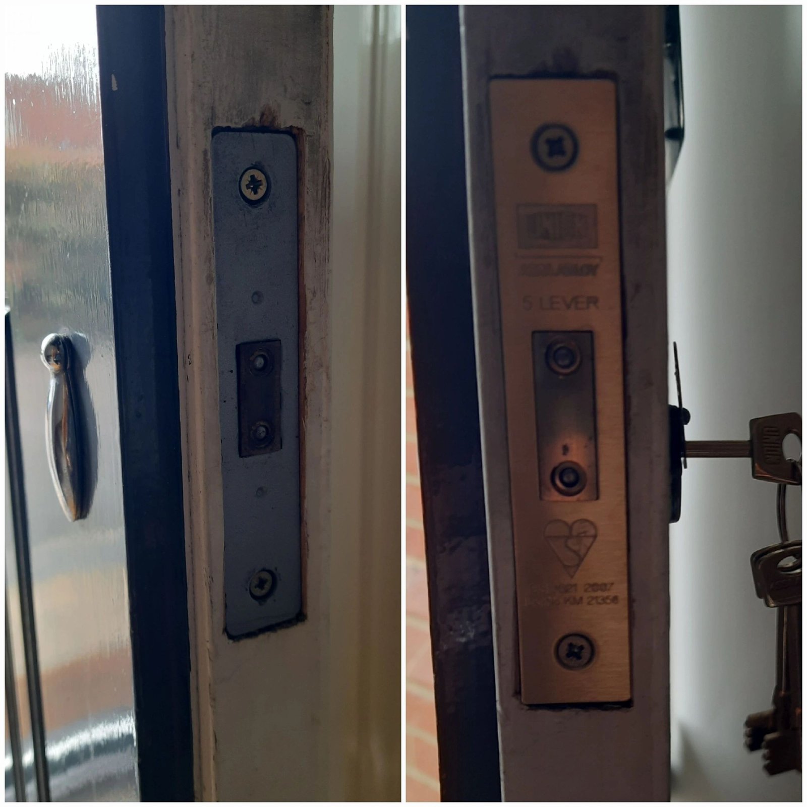 British Standard front door lock replacement in Laleham