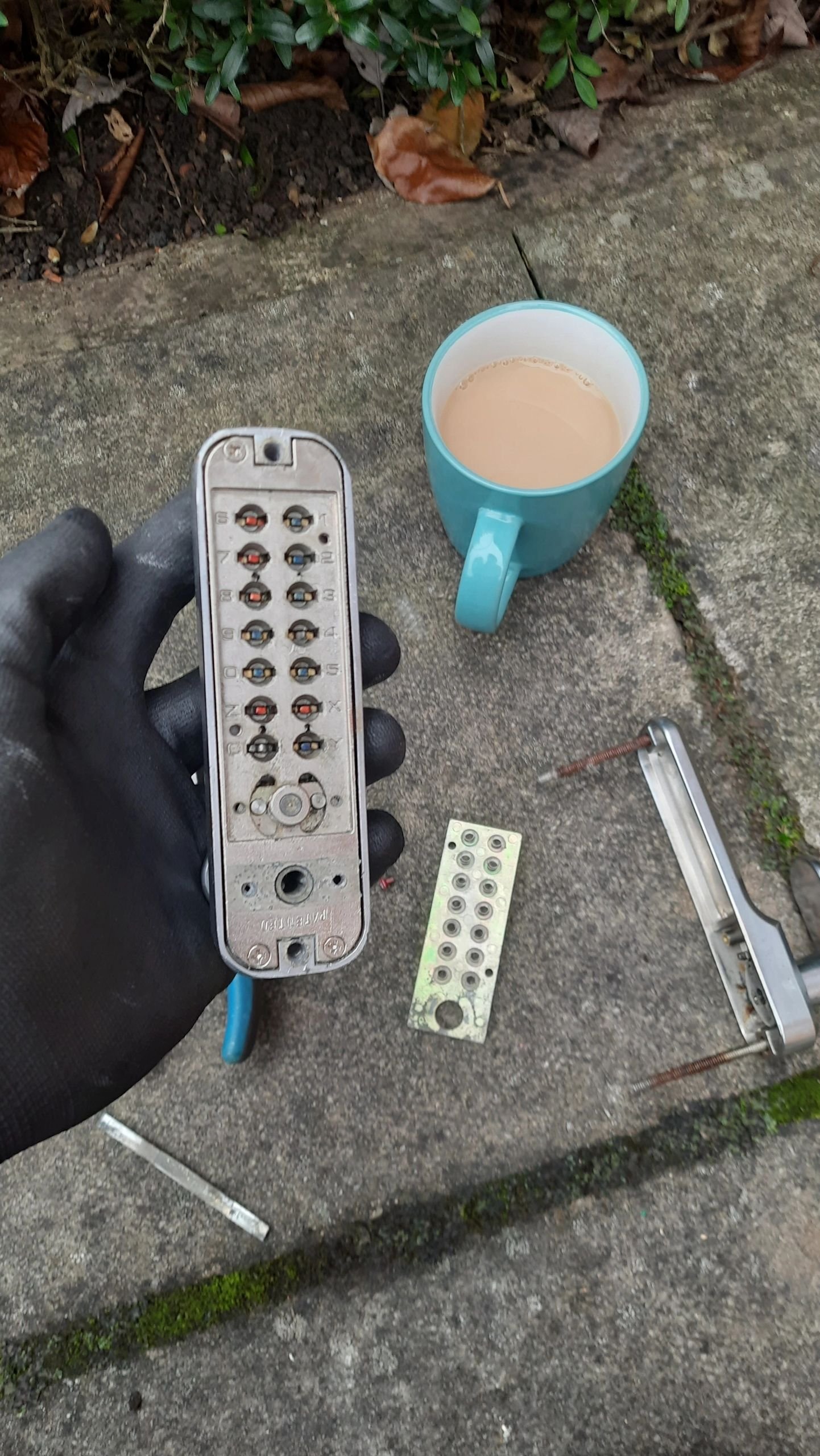 Digital push-button code lock serviced and reset in Slough
