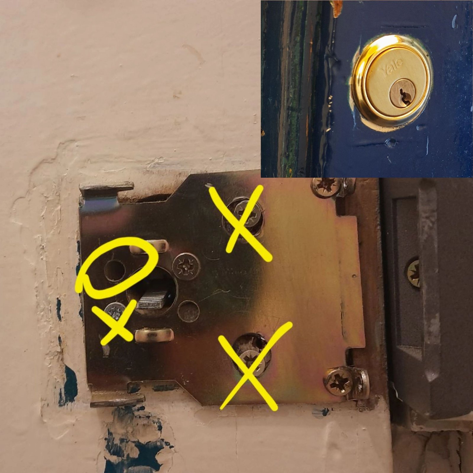 Crooked nightlatch repaired and realigned in Stanwell