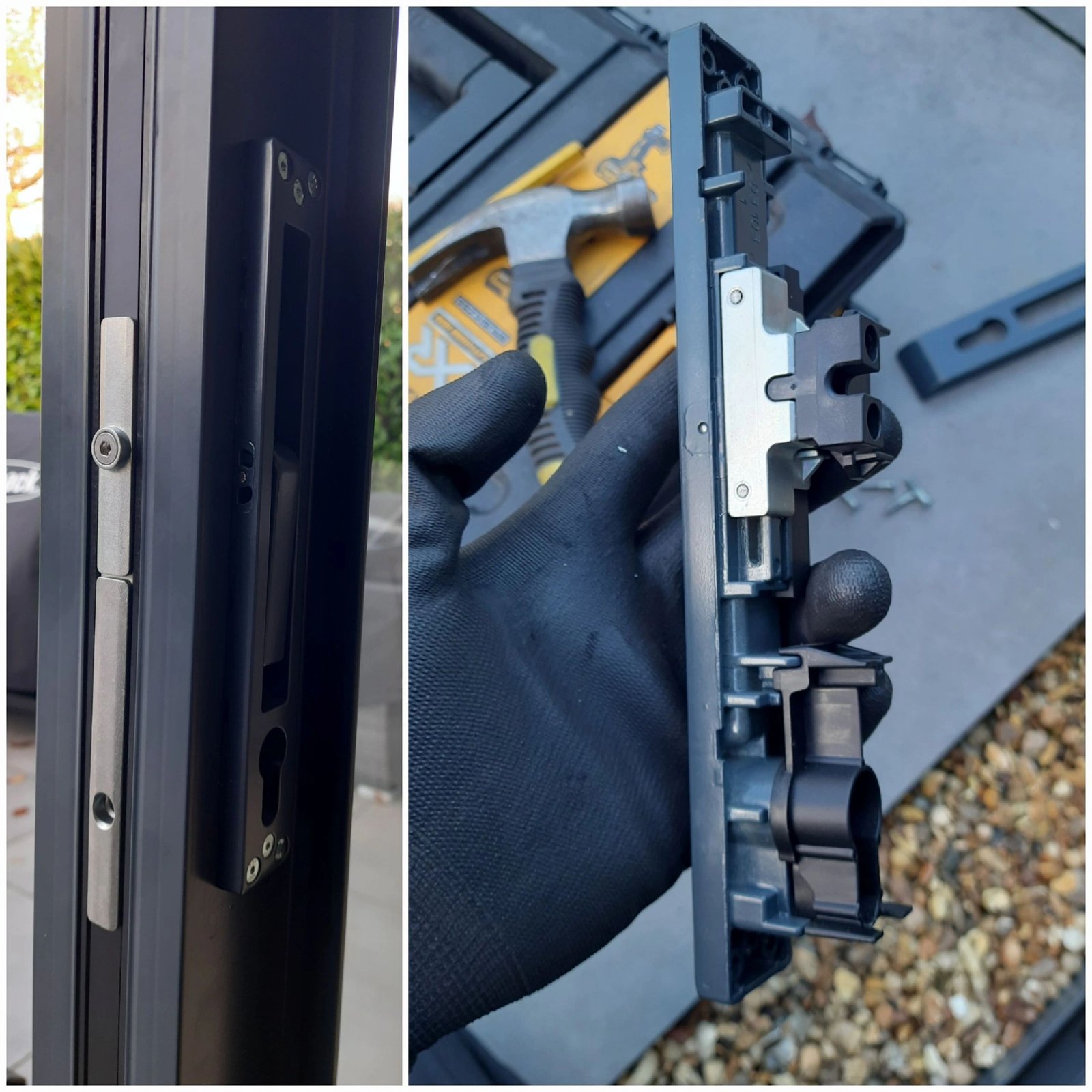 Sliding door locking mechanism repaired in Addlestone