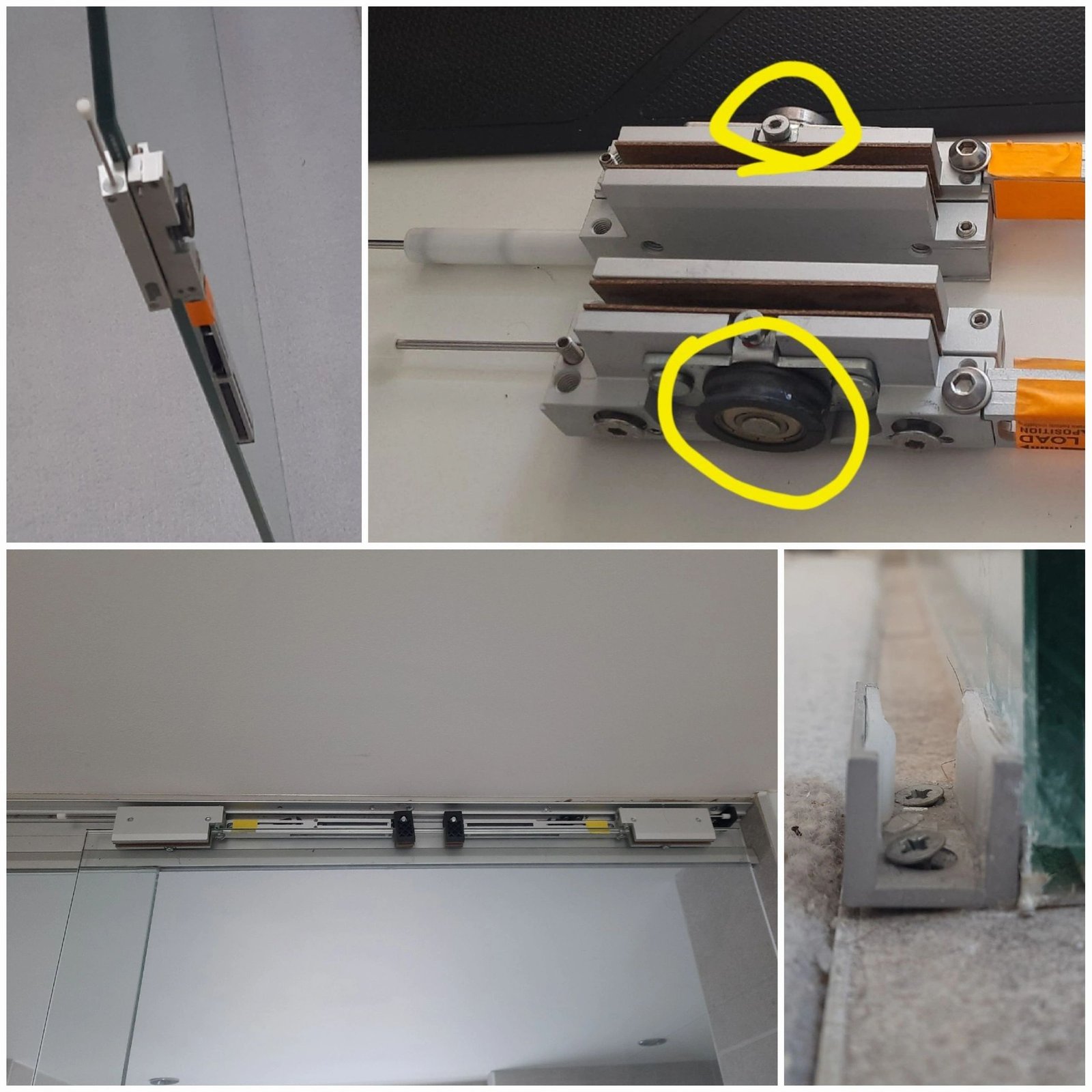 Replacement roller system fitted to a heavy sliding door in Bourne End