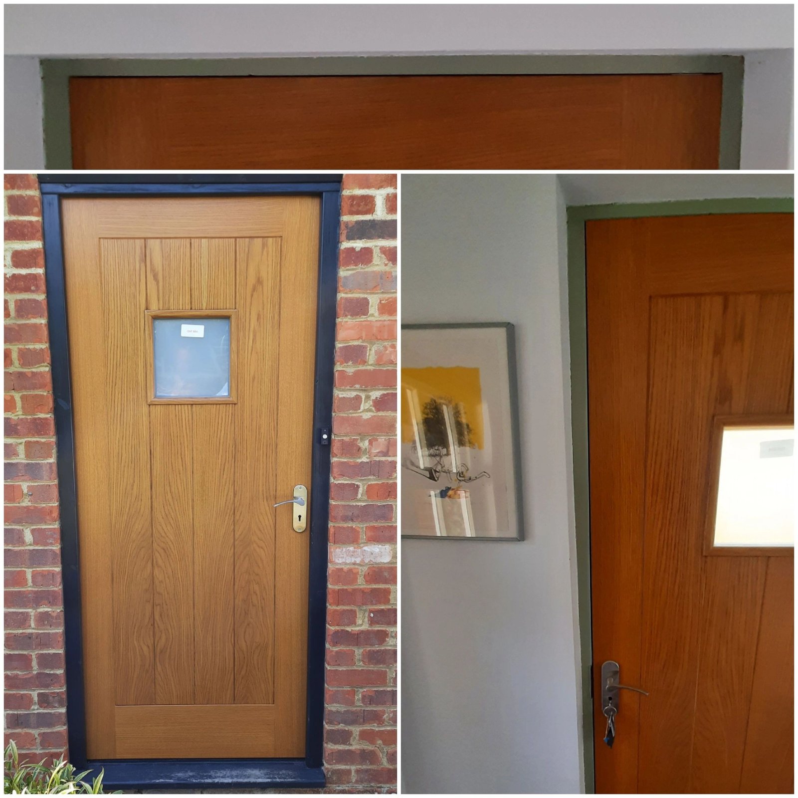 replacement timber front door and BS EN-compliant hinges in High Wycombe