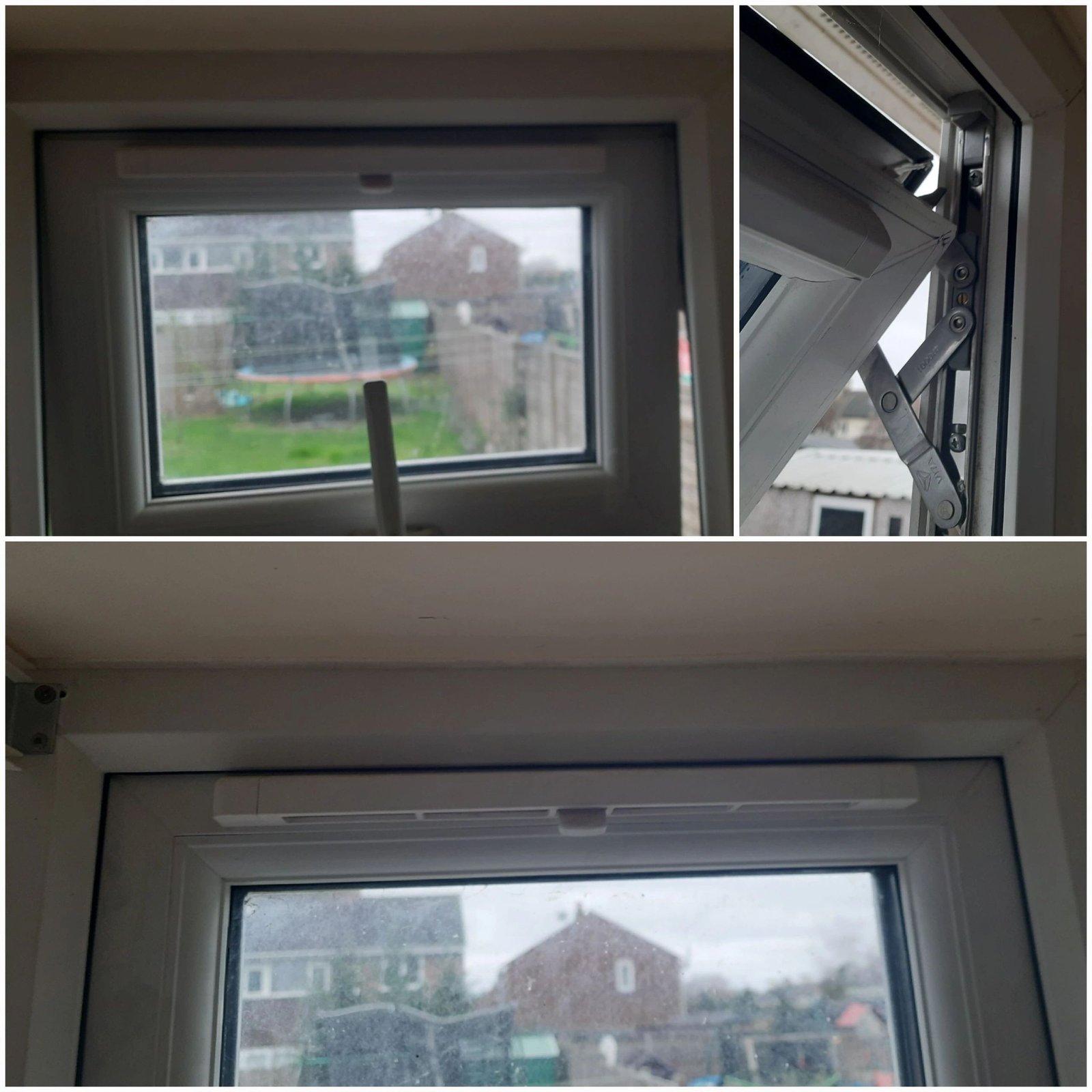 Top-hung uPVC window hinge replacement in Sunbury-on-Thames