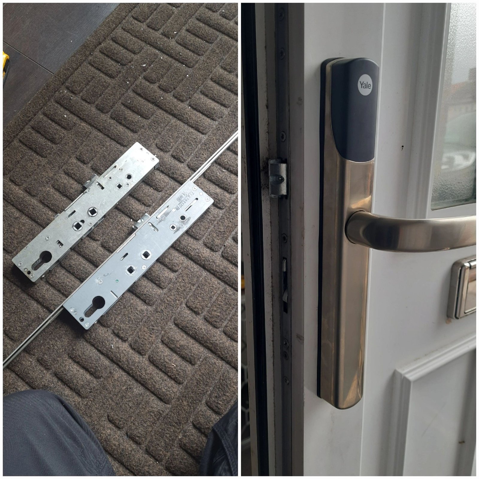 Yale Conexis smart lock installed on a front door in Stanwell